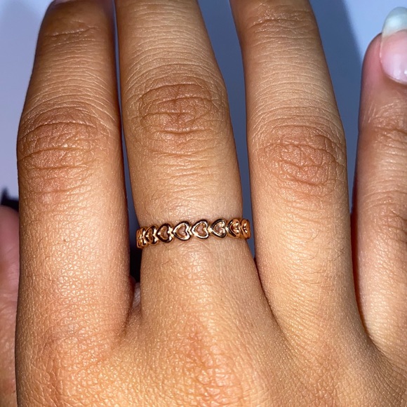 matte brilliance heart band ring